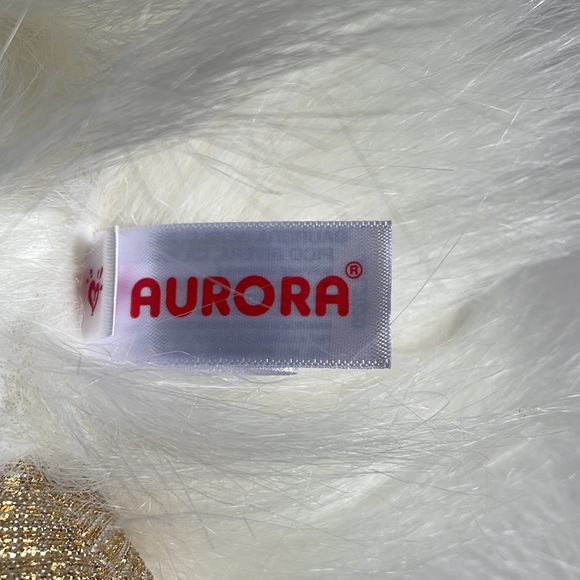 Aurora mountain goat long fur sequined horn plush stuffed animal toy - Picture 6 of 9